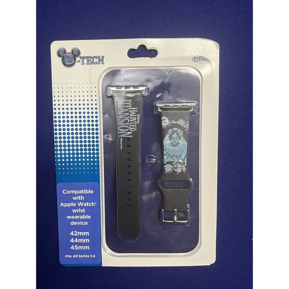 Disney Parks Haunted Mansion Black Apple Watch Band S 38/41mm OR Large 42/45mm